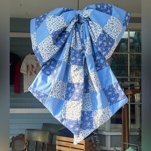 Beautiful blue door bow